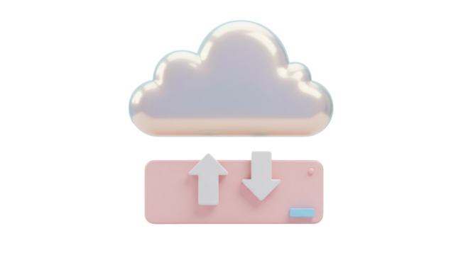 Isolated Cloud Upload and Download Symbol