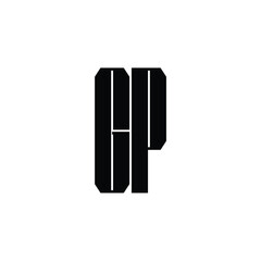 GP monogram logo design letter text name symbol monochrome logotype alphabet character simple logo