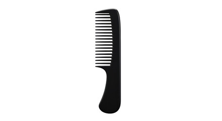 Isolated Classic Black Comb for Hair Styling