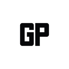 GP monogram logo design letter text name symbol monochrome logotype alphabet character simple logo