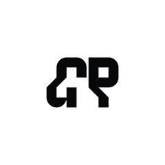 GP monogram logo design letter text name symbol monochrome logotype alphabet character simple logo