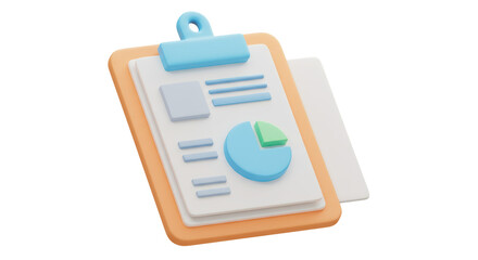 Isolated Clipboard with Charts