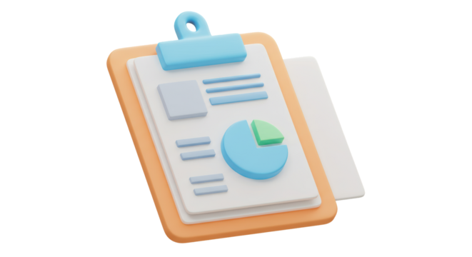 Isolated Clipboard with Charts
