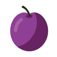 A Vibrant Illustration of a Purple Plum