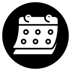 wall calendar glyph icon