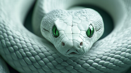Very light green snake