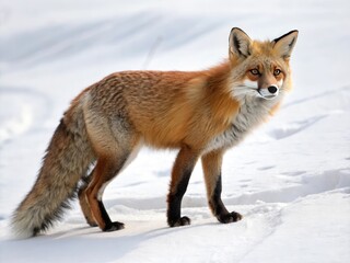 Obraz premium fox in snow