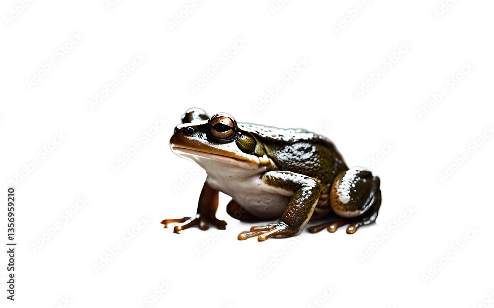 Poster Confinement Frog isolated on a empty plain background