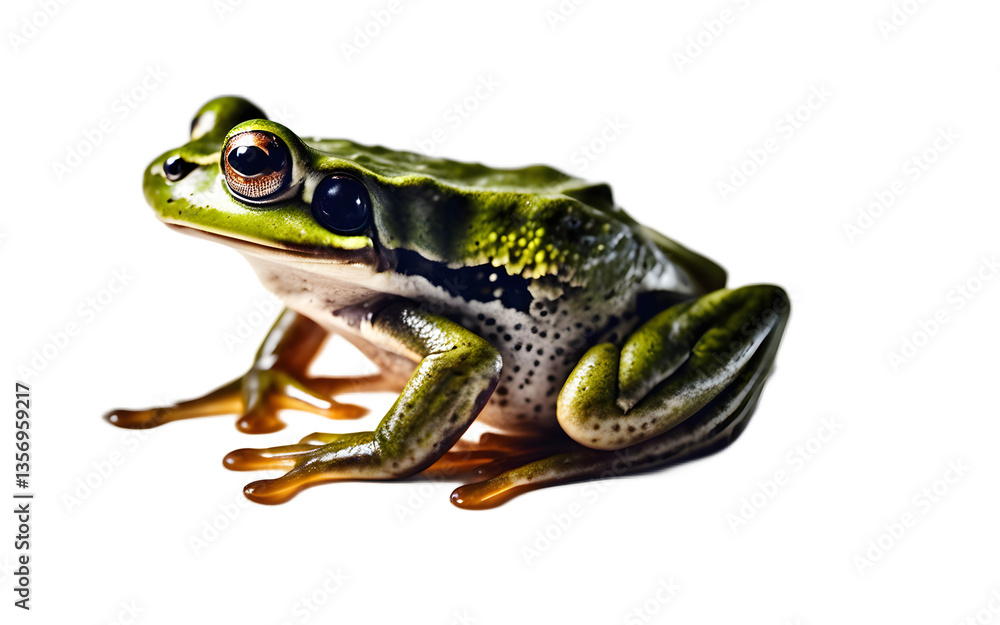 Poster Confinement Frog isolated on a empty plain background