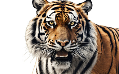 Fototapeta premium Tiger isolated on a empty plain background
