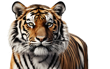 Fototapeta premium Tiger isolated on a empty plain background