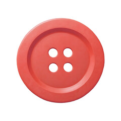 Obraz premium Red button on transparent background