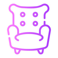 armchair gradient icon