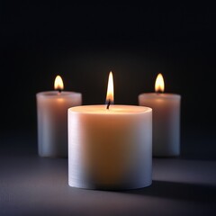creative beautiful candles background, copy space for for use in meditation; and peace of mind concept