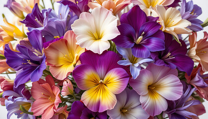 Stunning Bouquet of Colorful Flowers:  Beautiful Pansy and Lily Mix