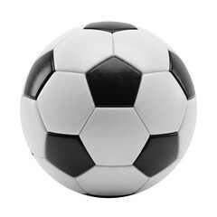 Classic Black and White Soccer Ball for Football Matches, Sports Training, Recreation, Competitions, Professional Games, and Athletic Activities isolated on transparente background