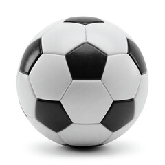Fototapeta premium Classic Black and White Soccer Ball for Football Matches, Sports Training, Recreation, Competitions, Professional Games, and Athletic Activities