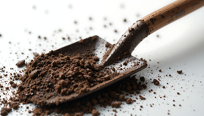 Gardening Shovel with Rich Dark Soil - Perfect for Planting