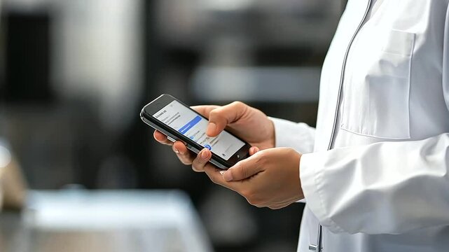 Worker using digital device to scan barcodes for quality tracking