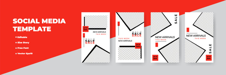 Modern Social Media Template for Sales and New Arrivals