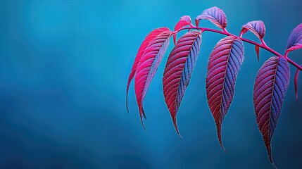 Vibrant fall leaves against a teal background.  Possible use nature backdrop