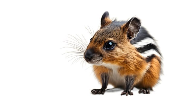 Zorilla isolated on a empty plain background