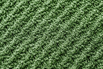 Showcase of a beautifully crafted green crochet design.