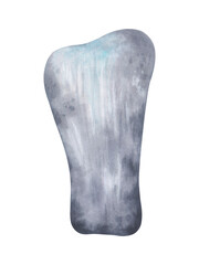 Sea pebbles. Watercolor and marker illustration. Rock clipart for landscape design and nature scenes. Hand drawn isolated art. Geological minerals drawing for ocean design, aquarium