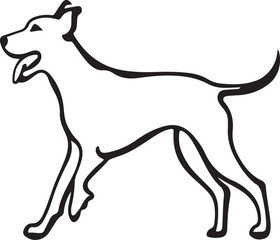 dog silhouette vector illustration .eps