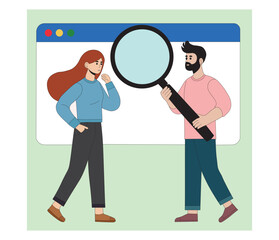 Web Search & Analysis. Business Data Exploration Concept.