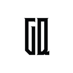 GQ monogram logo design letter text name symbol monochrome logotype alphabet character simple logo