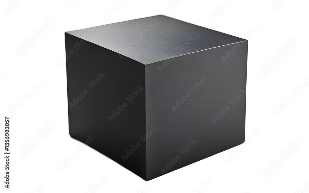 Aufkleber Carbon graphite block with a matte black, powdery surface, isolated on a empty plain background