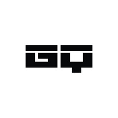 GQ monogram logo design letter text name symbol monochrome logotype alphabet character simple logo