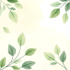 수채화식물패턴배경