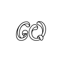 GQ monogram logo design letter text name symbol monochrome logotype alphabet character simple logo