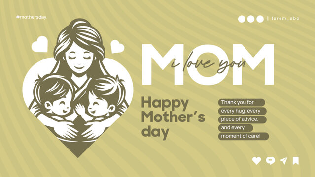 beautiful mothers day appreciation banner template