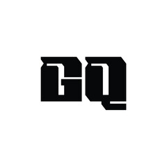 GQ monogram logo design letter text name symbol monochrome logotype alphabet character simple logo