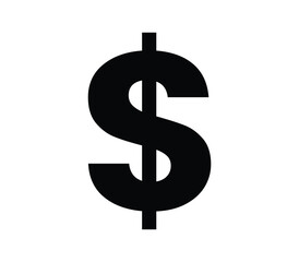 Dollar Sign Icon vector on white background