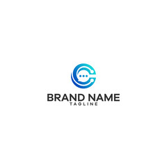 Fototapeta premium C Chat logo uniq