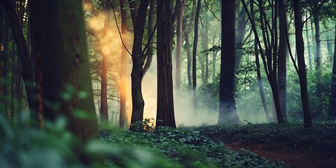 Sunlit Forest Path