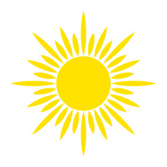 Sun. Color vector illustration. Isolated on white background.	