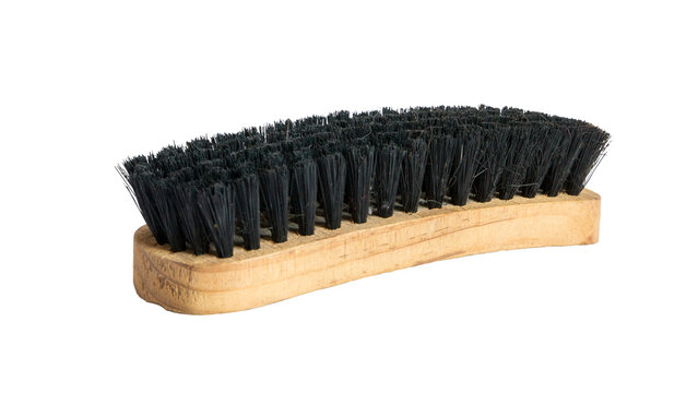 Cepillo de limpiar zapatos aislado. Imagen recorte