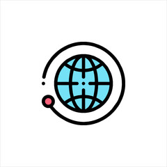 globe icon vector illustration