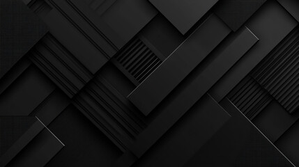 Abstract black background with geometric patterns and stripes for corporate design.