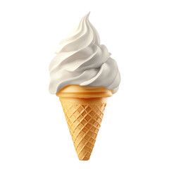ice cream cone isolated  on transparent background