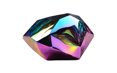 Niobium chunk with a high-gloss metallic finish, isolated on a empty plain background