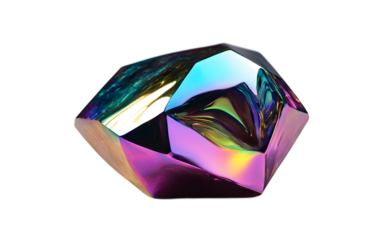 Niobium chunk with a high-gloss metallic finish, isolated on a empty plain background