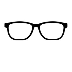 Fototapeta premium Black sunglasses and eyeglasses on a white background