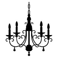 Vintage wrought iron gate and fence with antique cross and key design, featuring silhouette elements like a candlestick, anchor, and chandelier, in a black and silver metal style