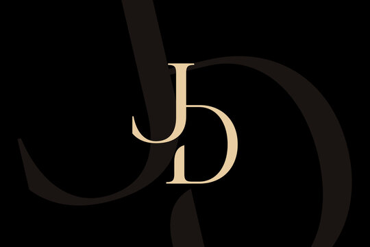 JD or DJ letter logo icon design. Classic style luxury initials monogram.